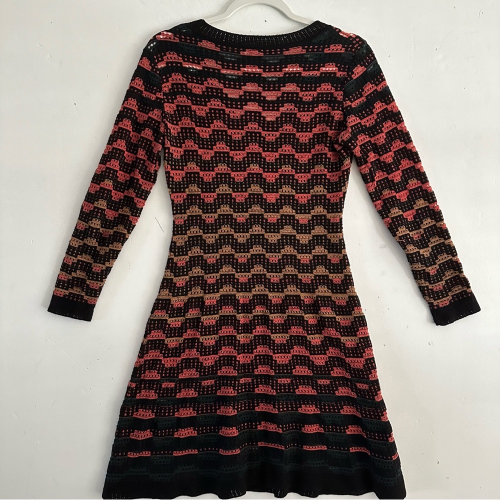 M by Missoni Black Patterned Knit Short Dress - Picture 8 of 10